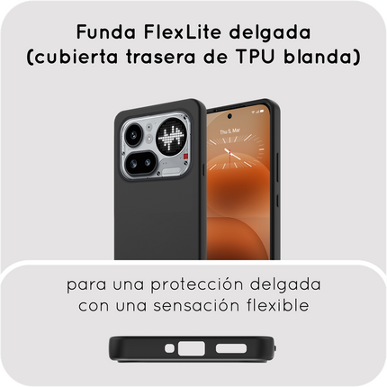 FlexLite Case - Nothing Phone (4a) Pro - Soft TPU Back Cover - Black