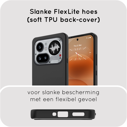 FlexLite Case - Nothing Phone (4a) Pro - Soft TPU Back Cover - Black