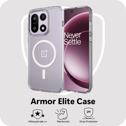 ArmorElite Case - OnePlus 15 - Military Grade Back Cover - (compatible with MagSafe) - Clear