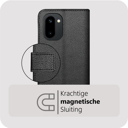 Classic Wallet Case - OnePlus 15R - PU leather Book Case - Black