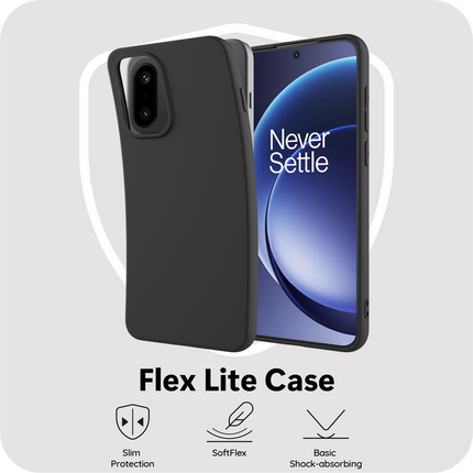 FlexLite Case - OnePlus 15R - Soft TPU Back Cover - Black