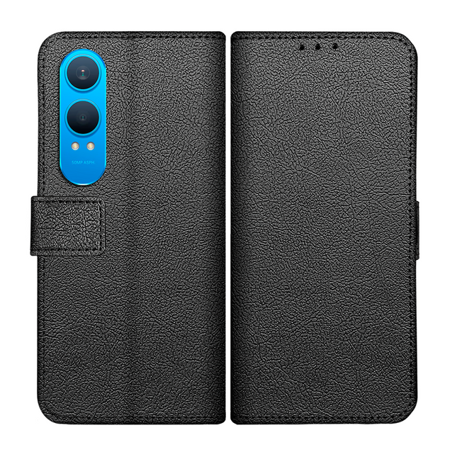 Classic Wallet Case - OnePlus Nord CE4 Lite - PU leather Book Case - Black