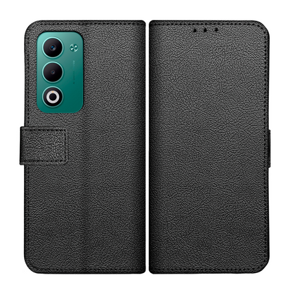 Classic Wallet Case - Oppo A5 (5G) - PU leather Book Case - Black