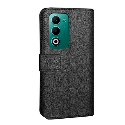 Classic Wallet Case - Oppo A5 (5G) - PU leather Book Case - Black
