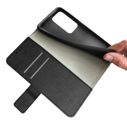 Classic Wallet Case - Oppo A5 (5G) - PU leather Book Case - Black