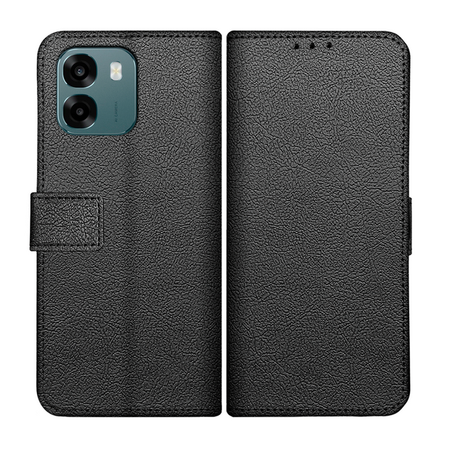 Classic Wallet Case - Oppo A6 (4G/5G) / A6s (4G/5G) - PU leather Book Case - Black