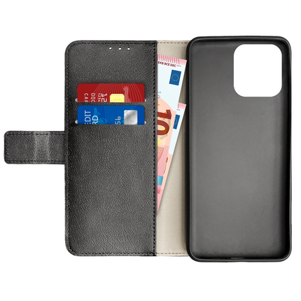 Classic Wallet Case - Oppo A6 (4G/5G) / A6s (4G/5G) - PU leather Book Case - Black