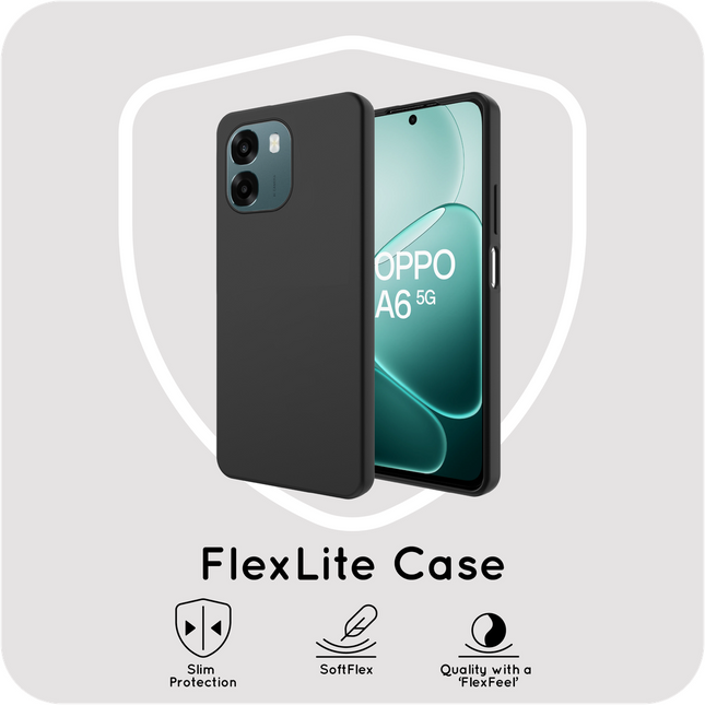 FlexLite Case - Oppo A6 (4G/5G) / A6s (4G/5G) - Soft TPU Back Cover - Black