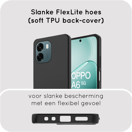FlexLite Case - Oppo A6 (4G/5G) / A6s (4G/5G) - Soft TPU Back Cover - Black