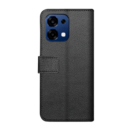 Classic Wallet Case - Oppo A6 Pro - PU leather Book Case - Black