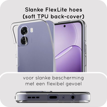 FlexLite Case - Oppo A6x (4G/5G) - Soft TPU Back Cover - Clear