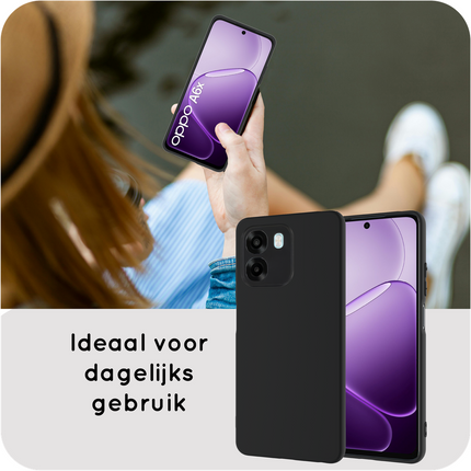 FlexLite Case - Oppo A6x (4G/5G) - Soft TPU Back Cover - Black