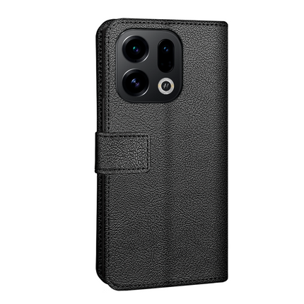 Classic Wallet Case - Oppo Find X9 / X9s - PU leather Book Case - Black