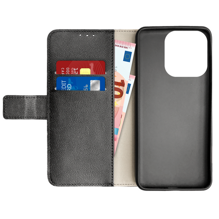 Classic Wallet Case - Oppo Find X9 / X9s - PU leather Book Case - Black