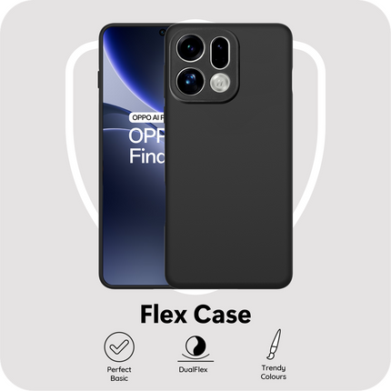 FlexLite Case - Oppo Find X9 / X9s - Soft TPU Back Cover - Black