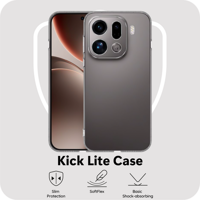 FlexLite Case - Oppo Find X9 Pro - Soft TPU Back Cover - Clear