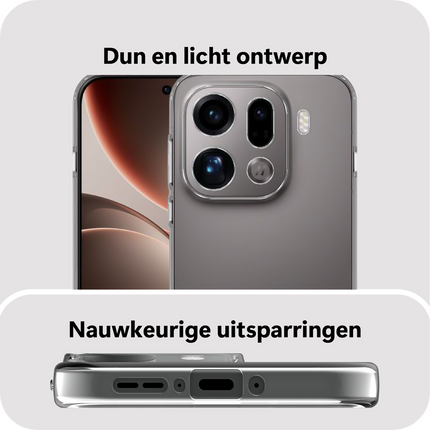 FlexLite Case - Oppo Find X9 Pro - Soft TPU Back Cover - Clear