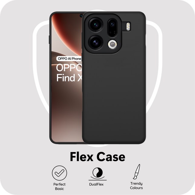 FlexLite Case - Oppo Find X9 Pro - Soft TPU Back Cover - Black