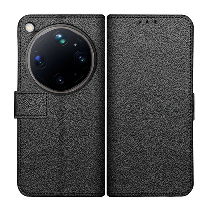 Classic Wallet Case - Oppo Find X9 Ultra - PU leather Book Case - Black