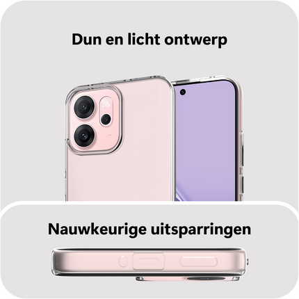 FlexLite Case - Oppo Reno14 F - Soft TPU Back Cover - Clear