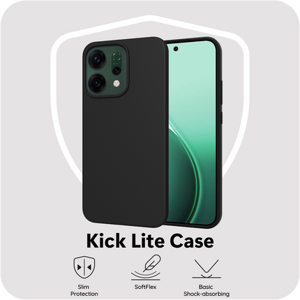 FlexLite Case - Oppo Reno14 - Soft TPU Back Cover - Black