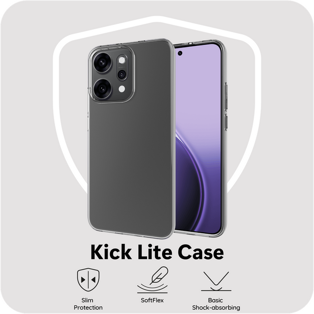FlexLite Case - Oppo Reno14 Pro - Soft TPU Back Cover - Clear