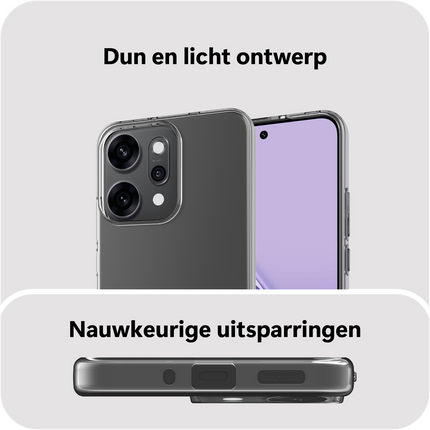 FlexLite Case - Oppo Reno14 Pro - Soft TPU Back Cover - Clear