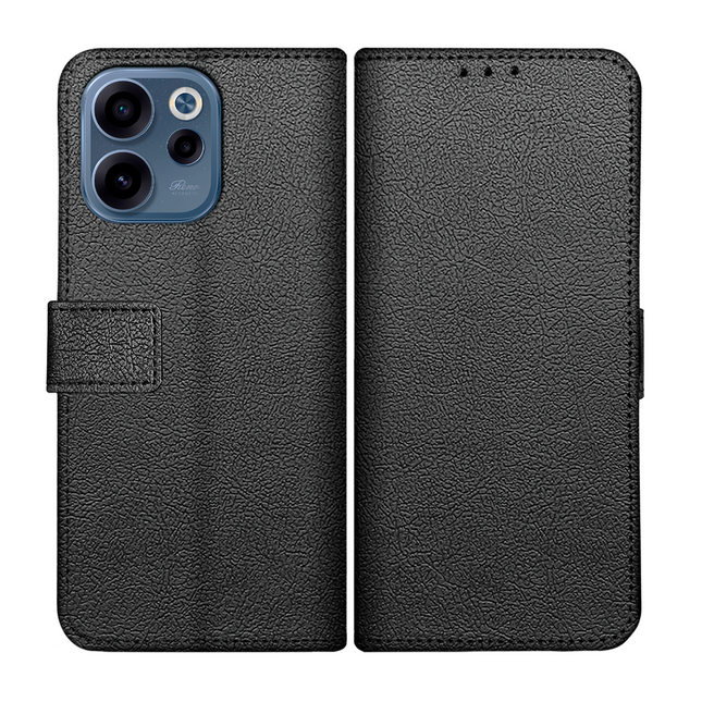 Classic Wallet Case - Oppo Reno15 F - PU leather Book Case - Black
