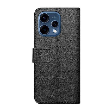 Classic Wallet Case - Oppo Reno15 - PU leather Book Case - Black