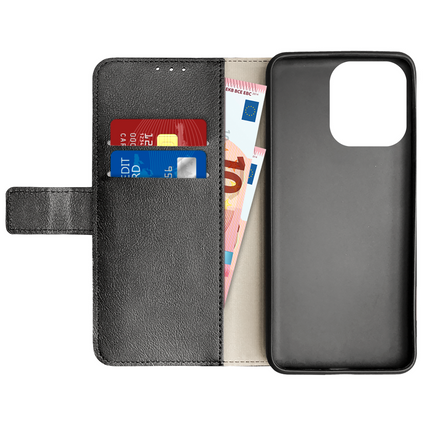 Classic Wallet Case - Oppo Reno15 - PU leather Book Case - Black