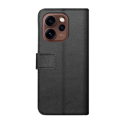 Classic Wallet Case - Oppo Reno15 Pro - PU leather Book Case - Black