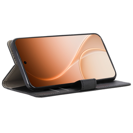 Classic Wallet Case - Oppo Reno15 Pro Max - PU leather Book Case - Black