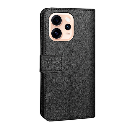 Classic Wallet Case - Oppo Reno15 Pro Max - PU leather Book Case - Black