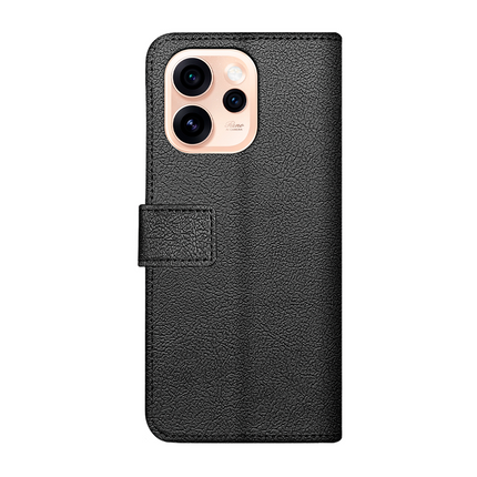 Classic Wallet Case - Oppo Reno15 Pro Max - PU leather Book Case - Black