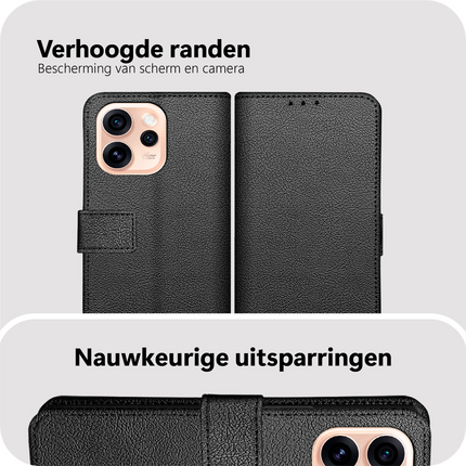 Classic Wallet Case - Oppo Reno15 Pro Max - PU leather Book Case - Black