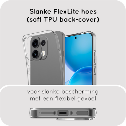 FlexLite Case - Oppo Reno16 / Reno16 Pro - Soft TPU Back Cover - Clear