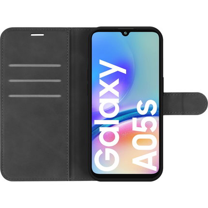 PrimeWallet Case - Samsung Galaxy A05s - PU leather Wallet Case - Black