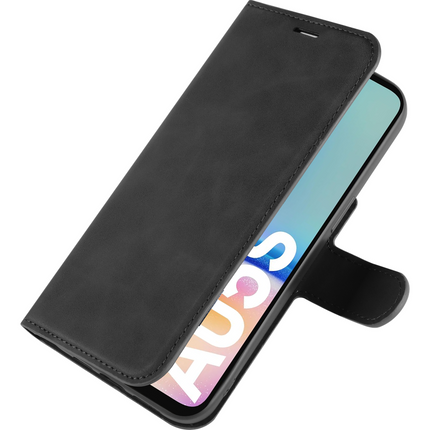 PrimeWallet Case - Samsung Galaxy A05s - PU leather Wallet Case - Black