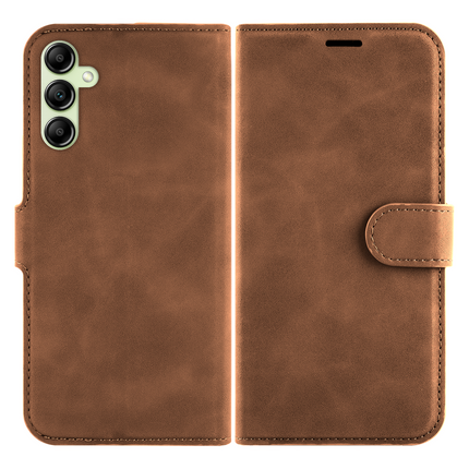 PrimeWallet Case - Samsung Galaxy A14 (4G/5G) - PU leather Wallet Case - Brown
