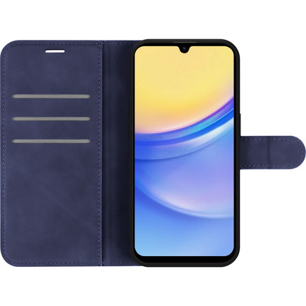 PrimeWallet Case - Samsung Galaxy A15 (4G/5G) - PU leather Wallet Case - Blue