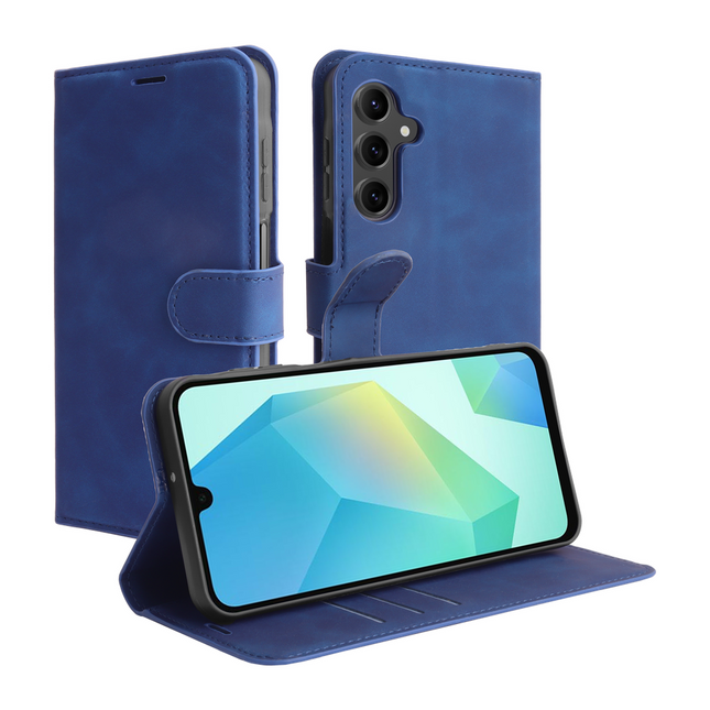 PrimeWallet Case - Samsung Galaxy A16 - PU leather Wallet Case - Blue