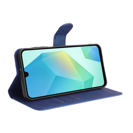 PrimeWallet Case - Samsung Galaxy A16 - PU leather Wallet Case - Blue