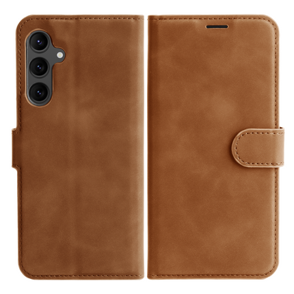 PrimeWallet Case - Samsung Galaxy A16 - PU leather Wallet Case - Brown