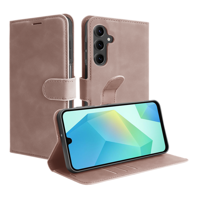 PrimeWallet Case - Samsung Galaxy A16 - PU leather Wallet Case - Pink