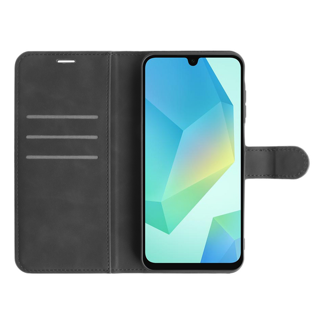 PrimeWallet Case - Samsung Galaxy A16 - PU leather Wallet Case - Black