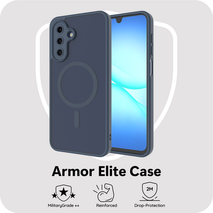 ArmorElite Case - Samsung Galaxy A18 / A17 (4G / 5G) - Compatibel met MagSafe - Military Grade Backcover - Blue