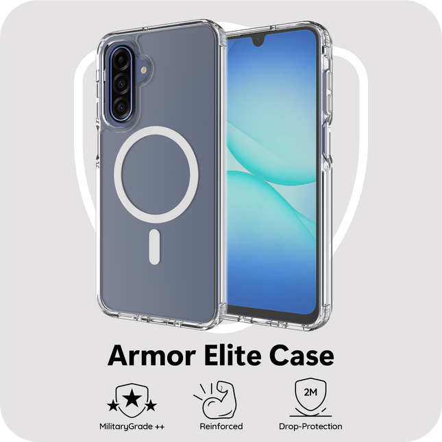 ArmorElite Case - Samsung Galaxy A18 / A17 (4G / 5G) - Compatibel met MagSafe - Military Grade Backcover - Clear