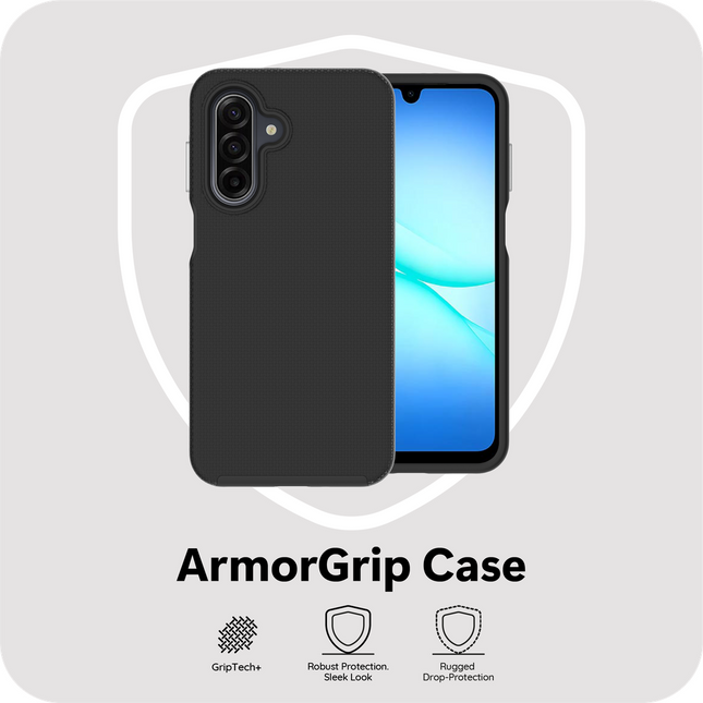 ArmorGrip Case - Samsung Galaxy A18 / A17 (4G / 5G) - Rugged Back Cover - Drop Protection - Black