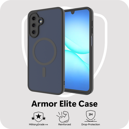 ArmorElite Case - Samsung Galaxy A18 / A17 (4G / 5G) - Military Grade Back Cover - (compatible with MagSafe) - Black