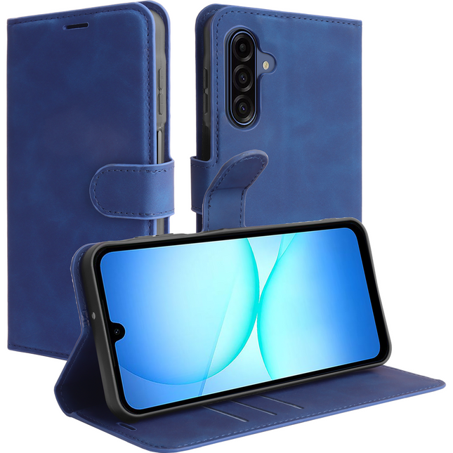 PrimeWallet Case - Samsung Galaxy A18 / A17 (4G / 5G) - PU leather Wallet Case - Blue